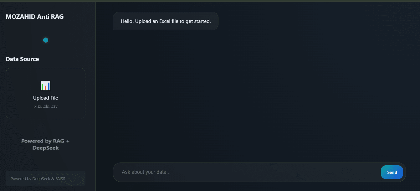 RAG Data Assistant screenshot